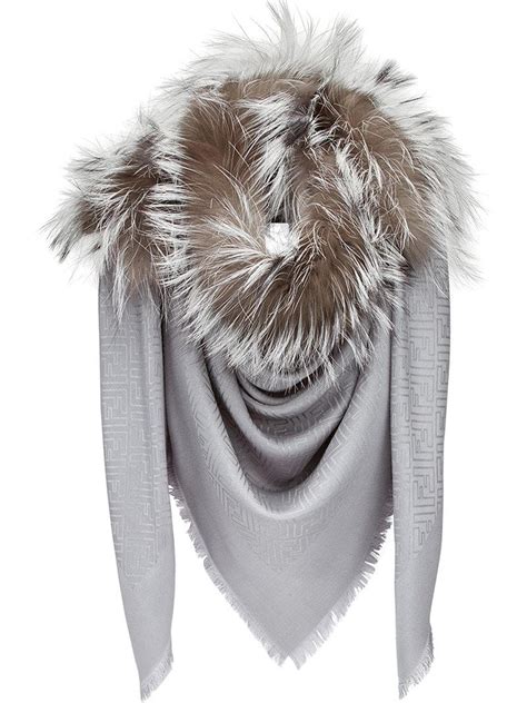 fendi fur trimmed shawl|fendi scarves for women.